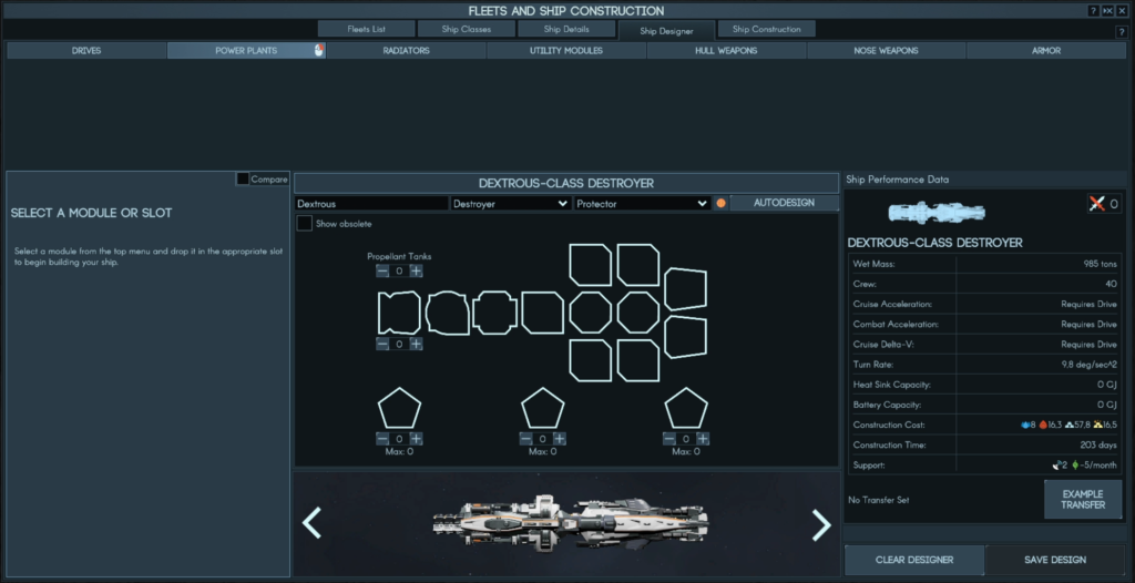 Terra Invicta ship designer