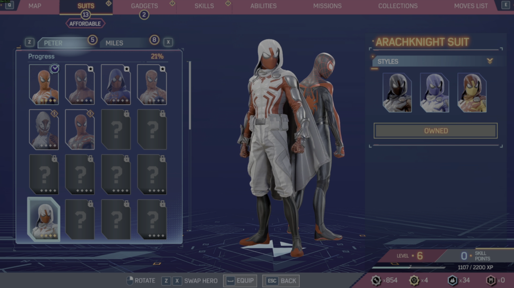 Marvels Spider Man 2 Suits
